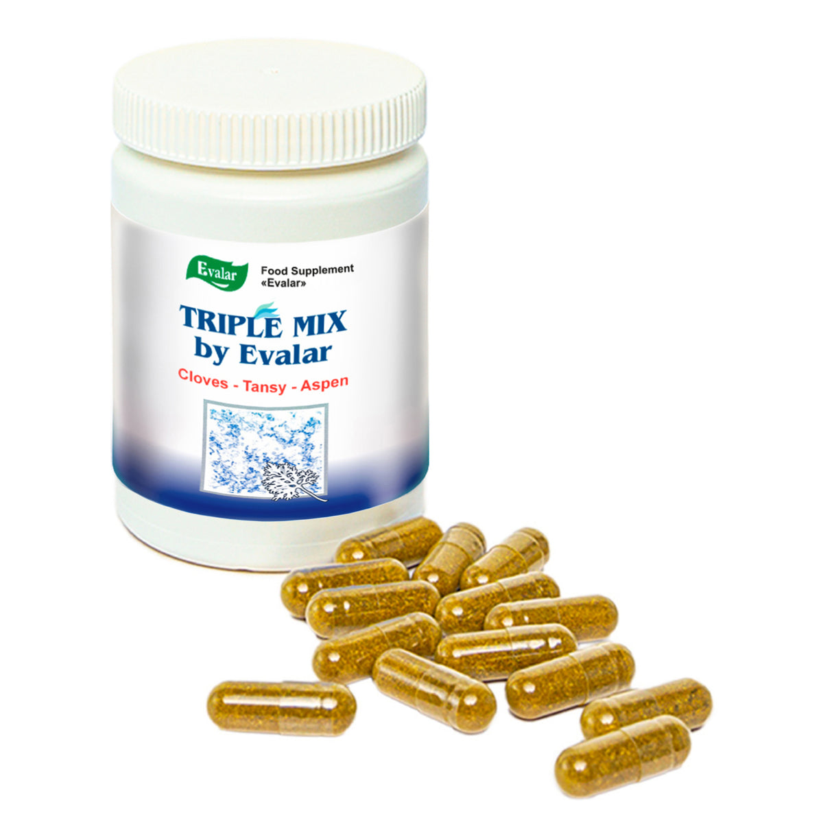 Cloves, Tansy & Aspen Herbal Mix – Evalar 40 Capsules