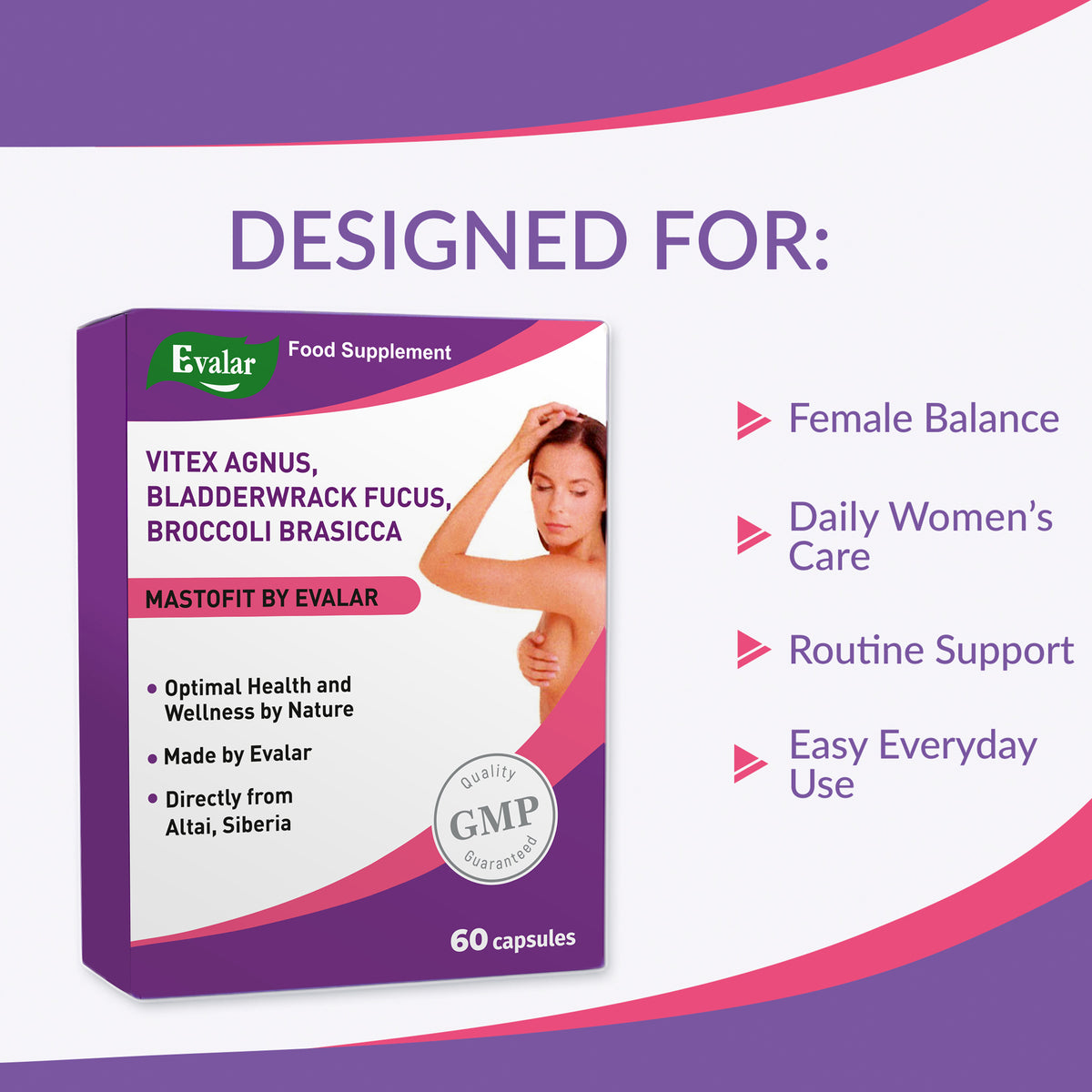 Vitex Chaste Tree Bladderwrack Fucus Extract Mastofit Herb by Evalar 100 Tab