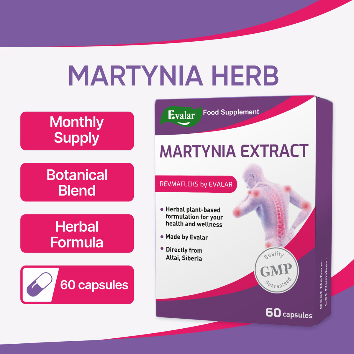 Evalar Martynia Extract Devil's Claw Herb by Evalar 60 Caps
