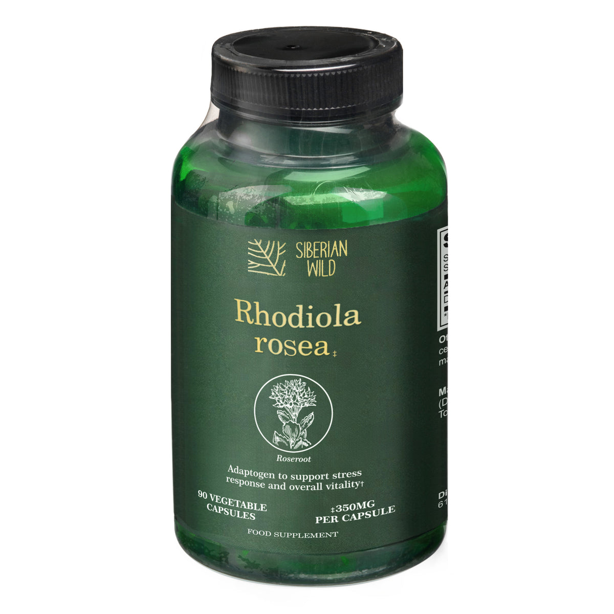 Siberian Wild Rhodiola Rosea Capsules – 350 mg – 90 Vegan Capsules