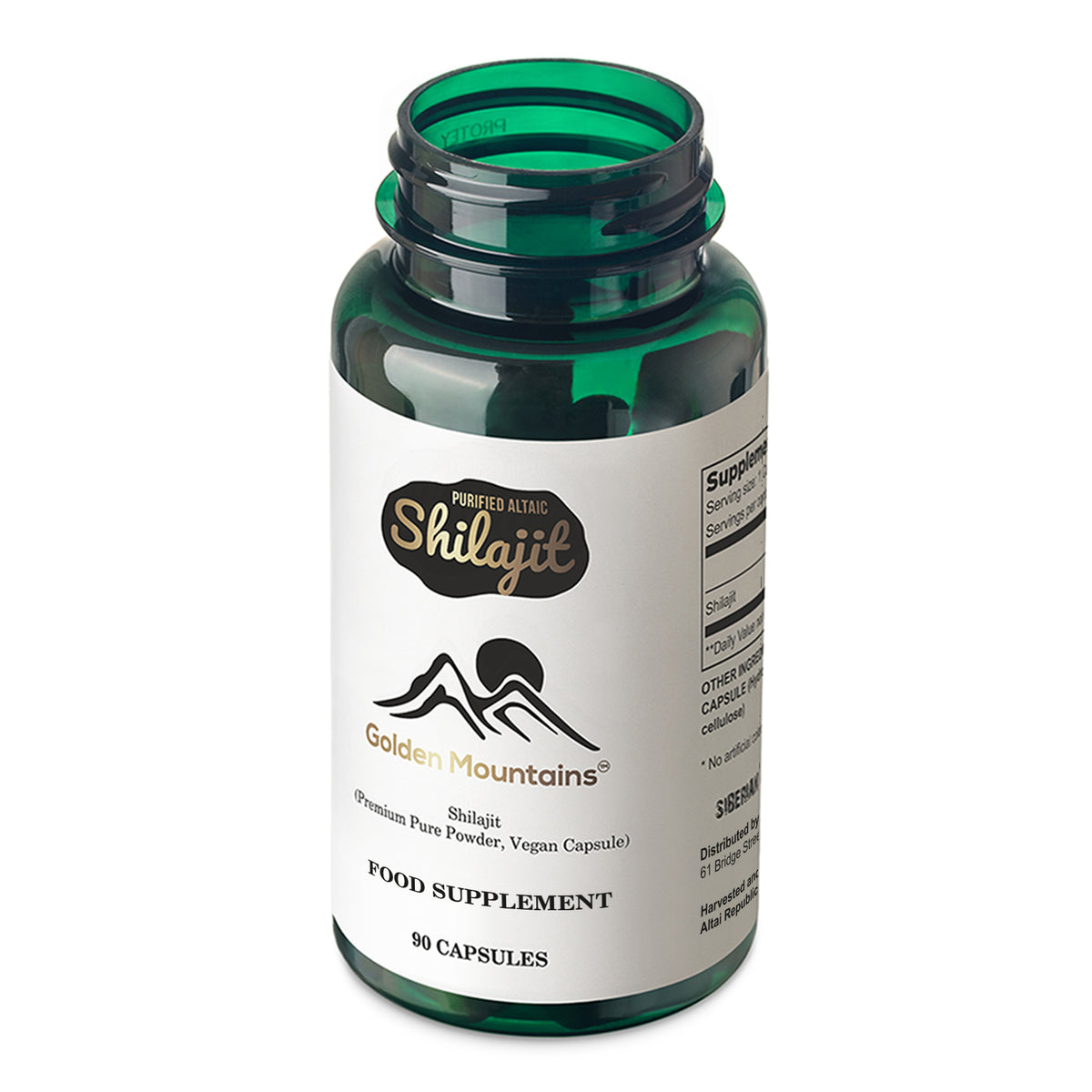 Golden Mountains Shilajit Vegan Capsules – 500mg | 90 Count