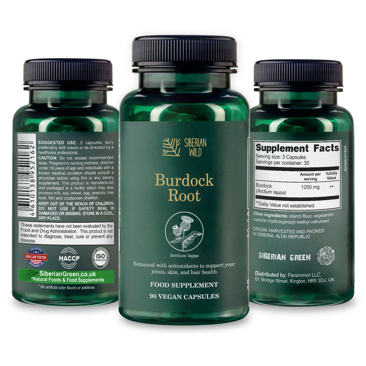 Siberian Wild Burdock Root Capsules – 1200mg