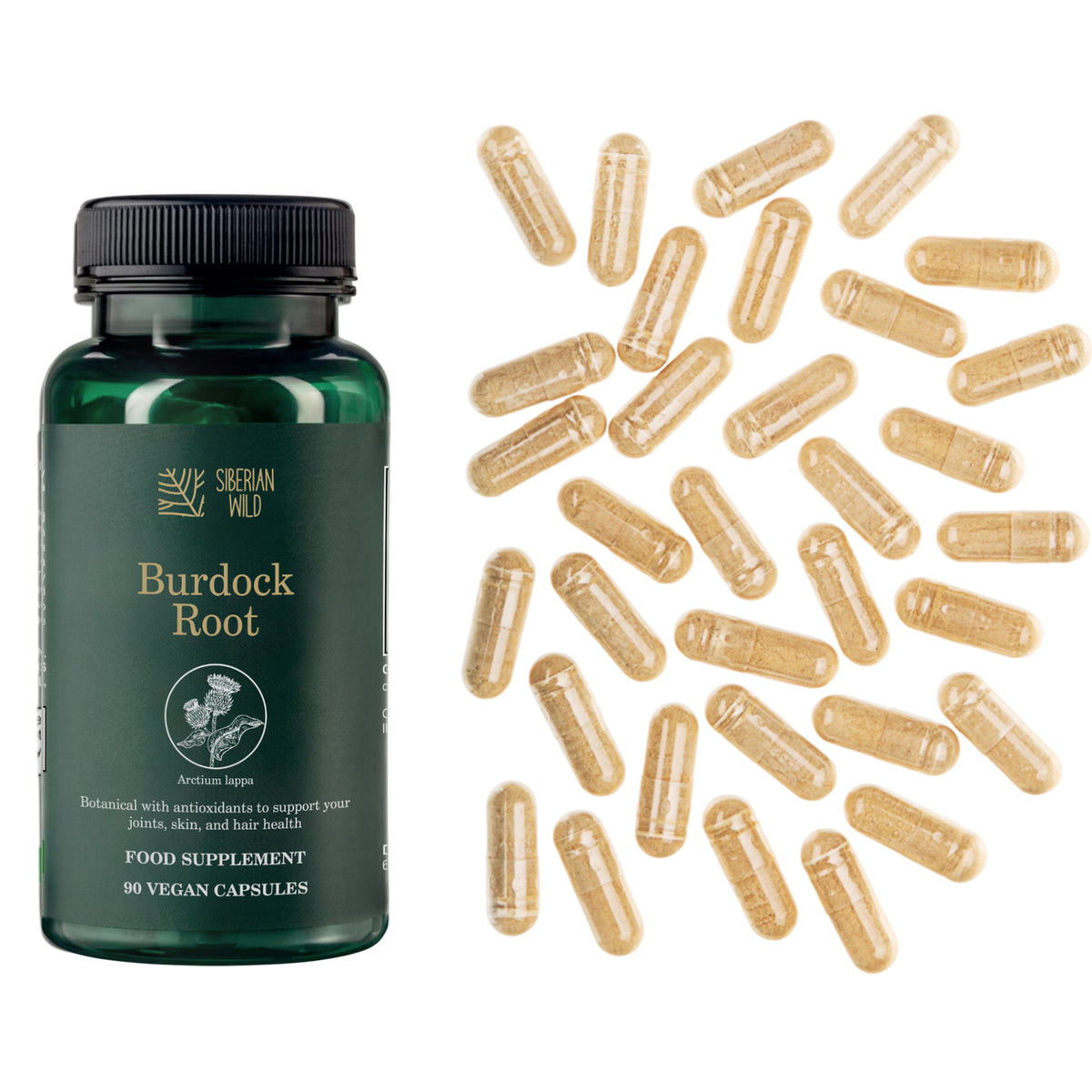 Siberian Wild Burdock Root Capsules – 1200mg