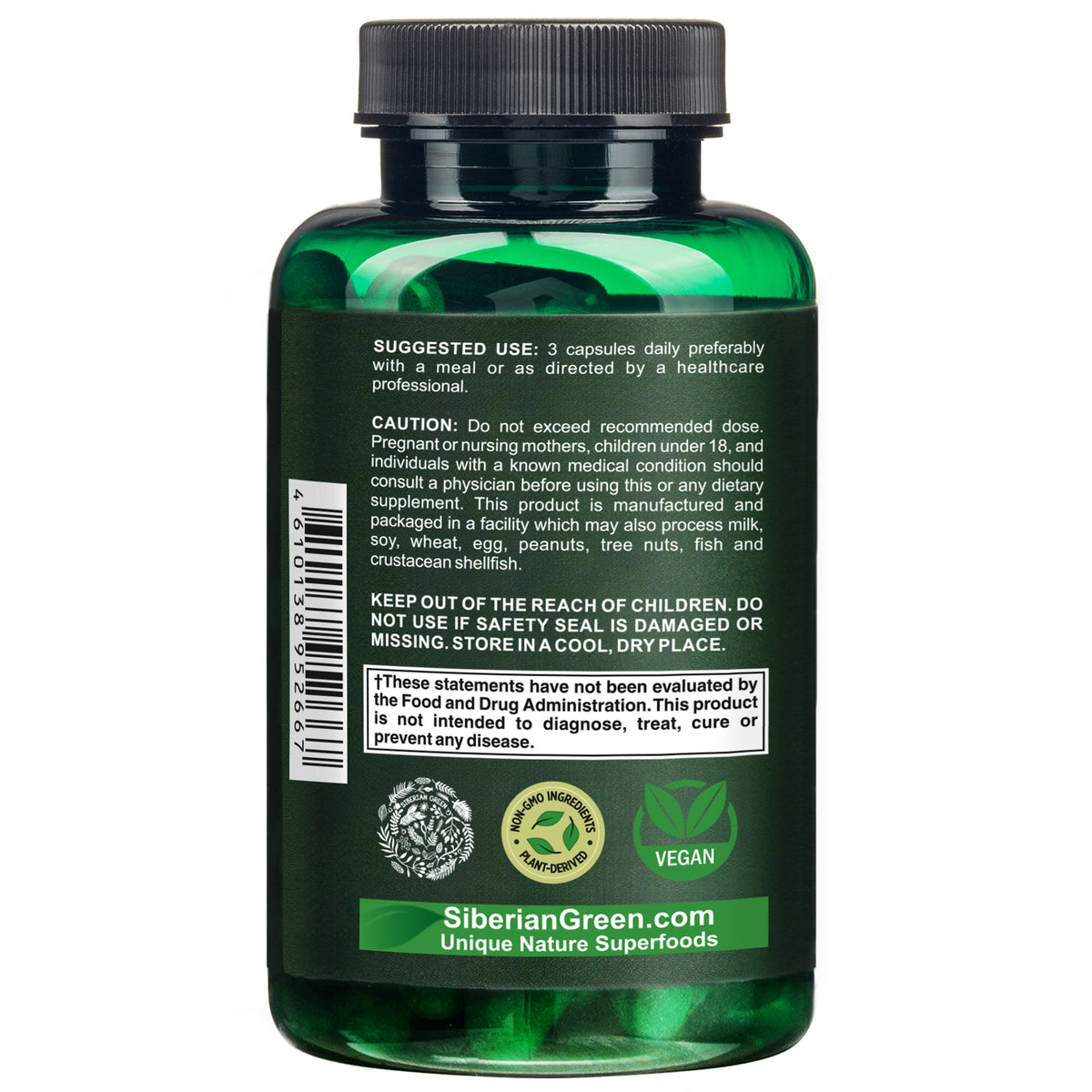 Siberian Wild Dandelion Root Capsules – 1500mg Vegan Liver Support