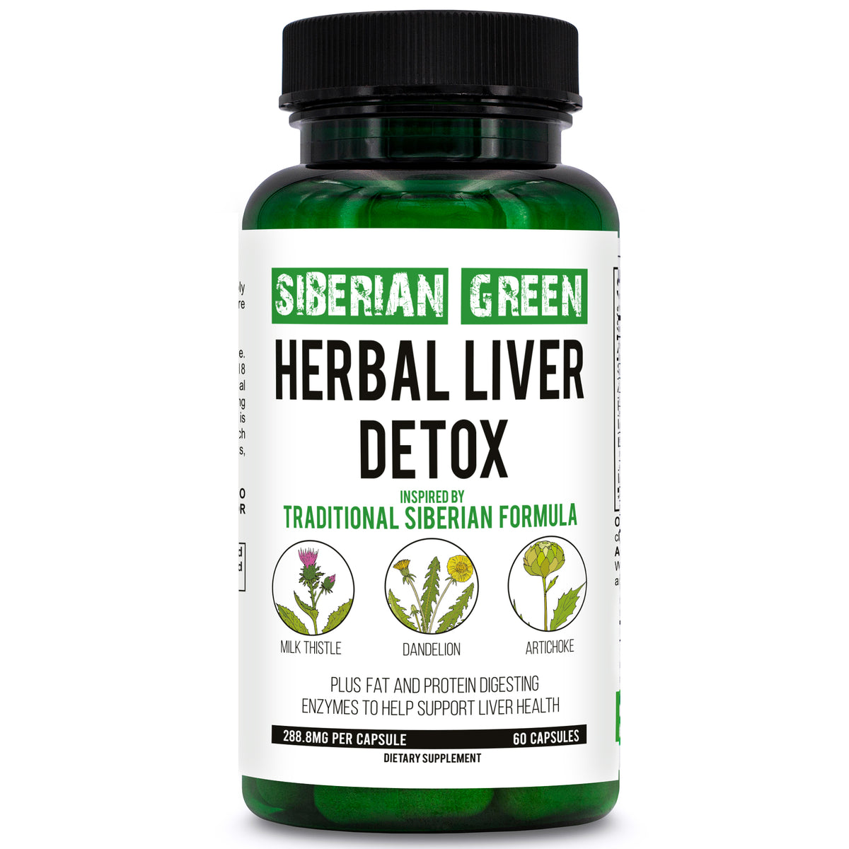 Herbal Liver Detox with Milk Thistle and Dandelion Capsules – 60 Caps