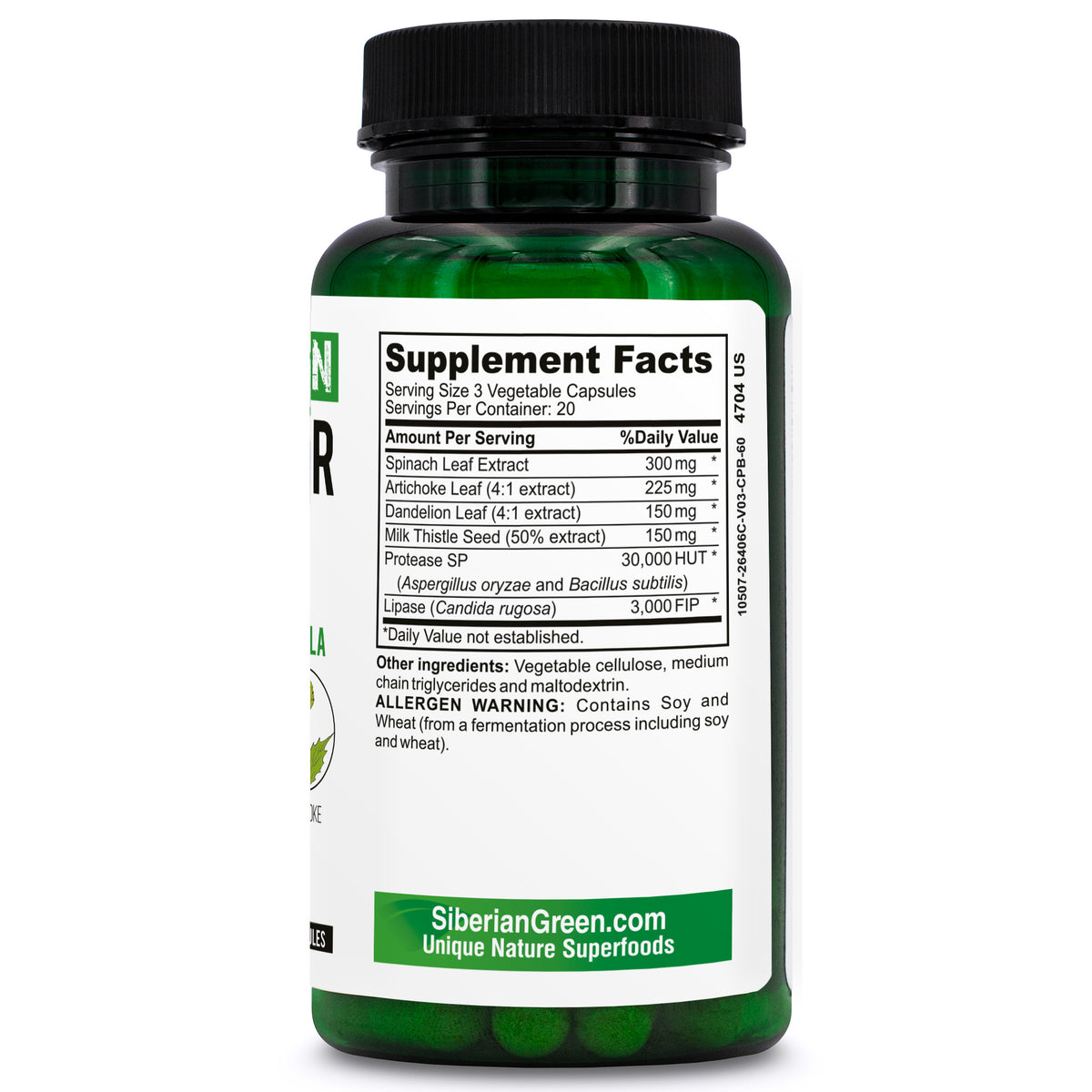 Herbal Liver Detox with Milk Thistle and Dandelion Capsules – 60 Caps