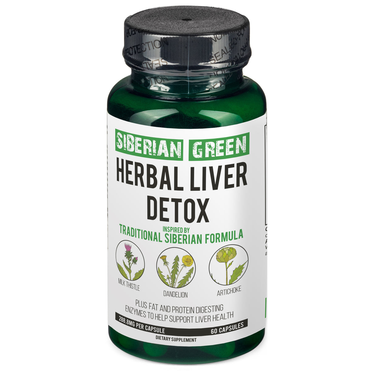 Herbal Liver Detox with Milk Thistle and Dandelion Capsules – 60 Caps