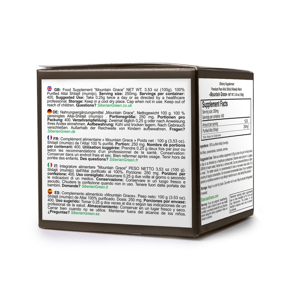 Siberian Green Altai Shilajit – 100g of Pure Resin