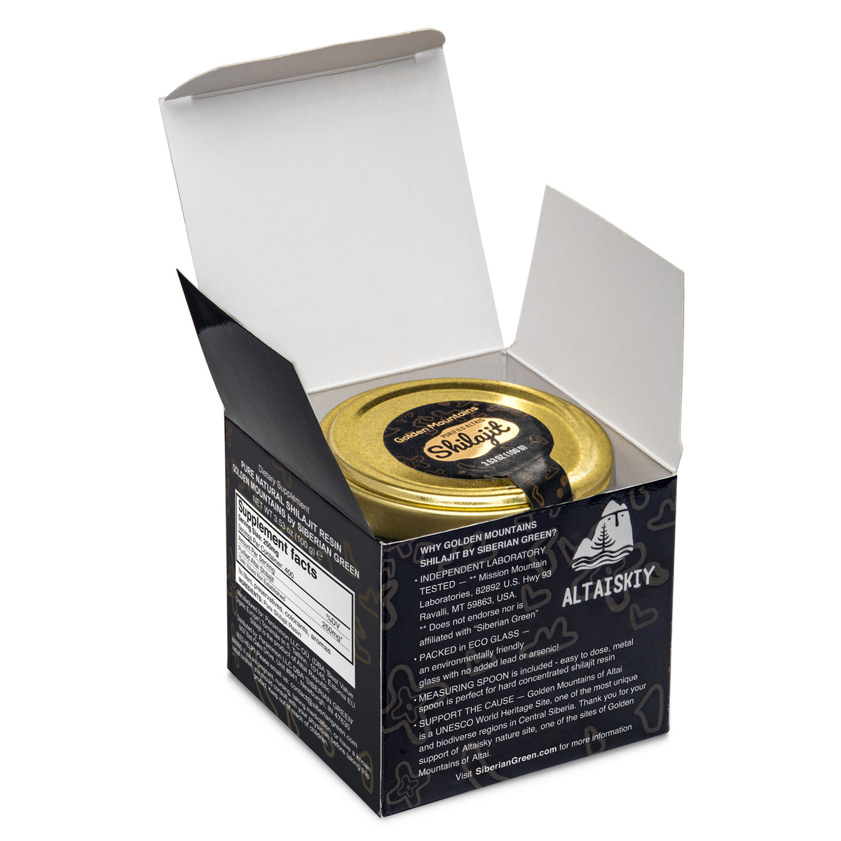 Golden Mountains Shilajit Resin – Authentic Altai Shilajit For Wellness| 100 g