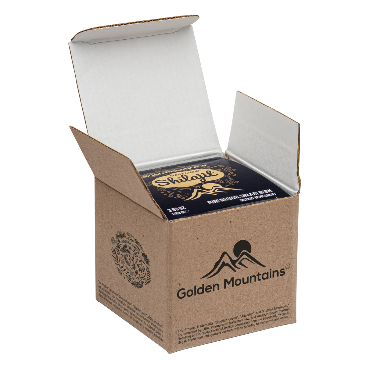 Golden Mountains Shilajit Resin – Authentic Altai Shilajit For Wellness| 100 g