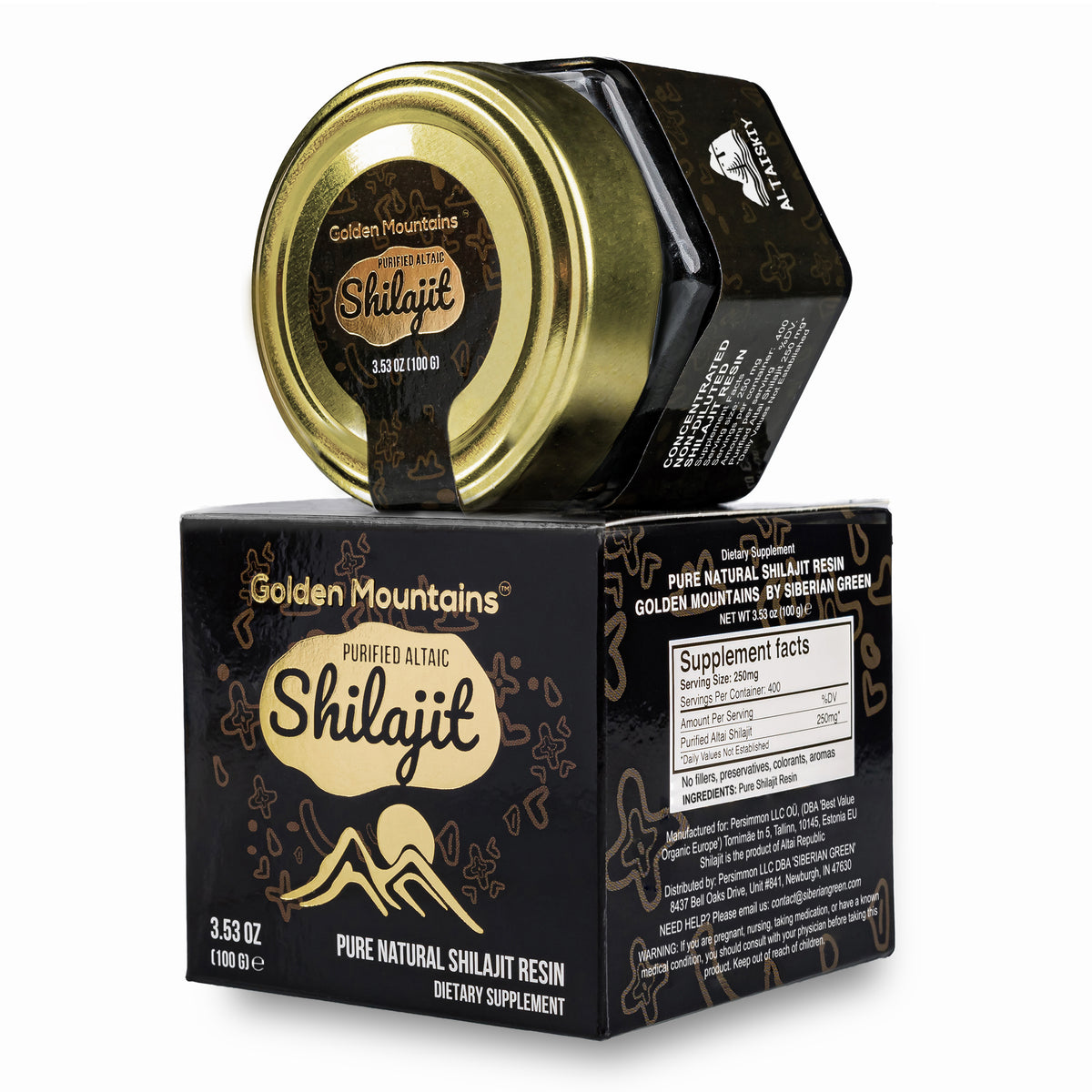 Golden Mountains Shilajit Resin – Authentic Altai Shilajit For Wellness| 100 g