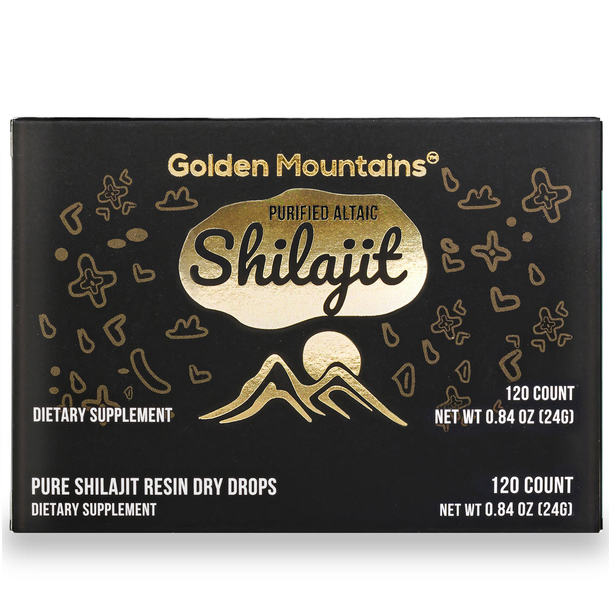 Shilajit Dry Drops – 120 x 200mg | Pure Altai Resin from the Golden Mountains