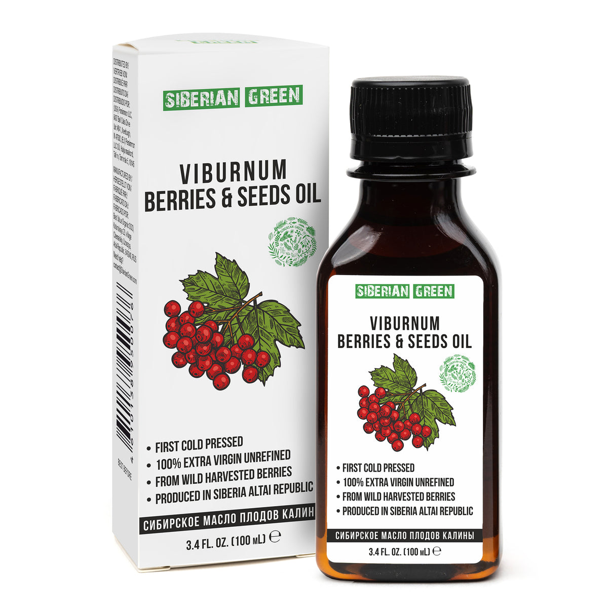 Siberian Snowball Viburnum Oil - Extra Virgin Cold Pressed (100ml / 3.4 fl oz)