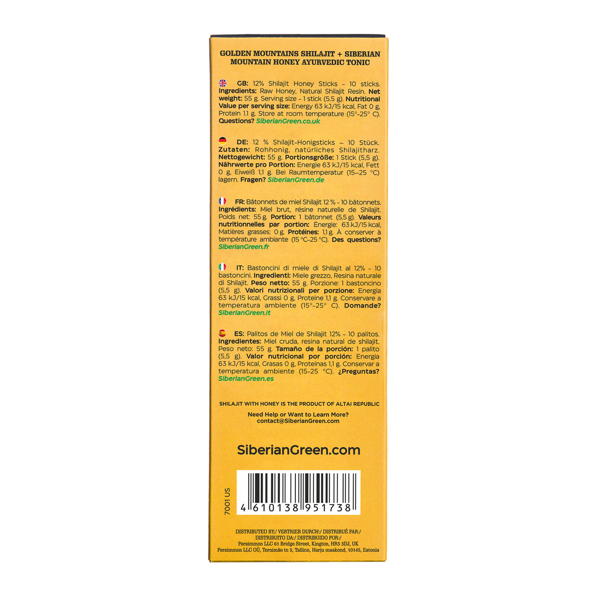 12% Shilajit Honey Sticks - 10-Pack Natural Immune and Energy Restorers