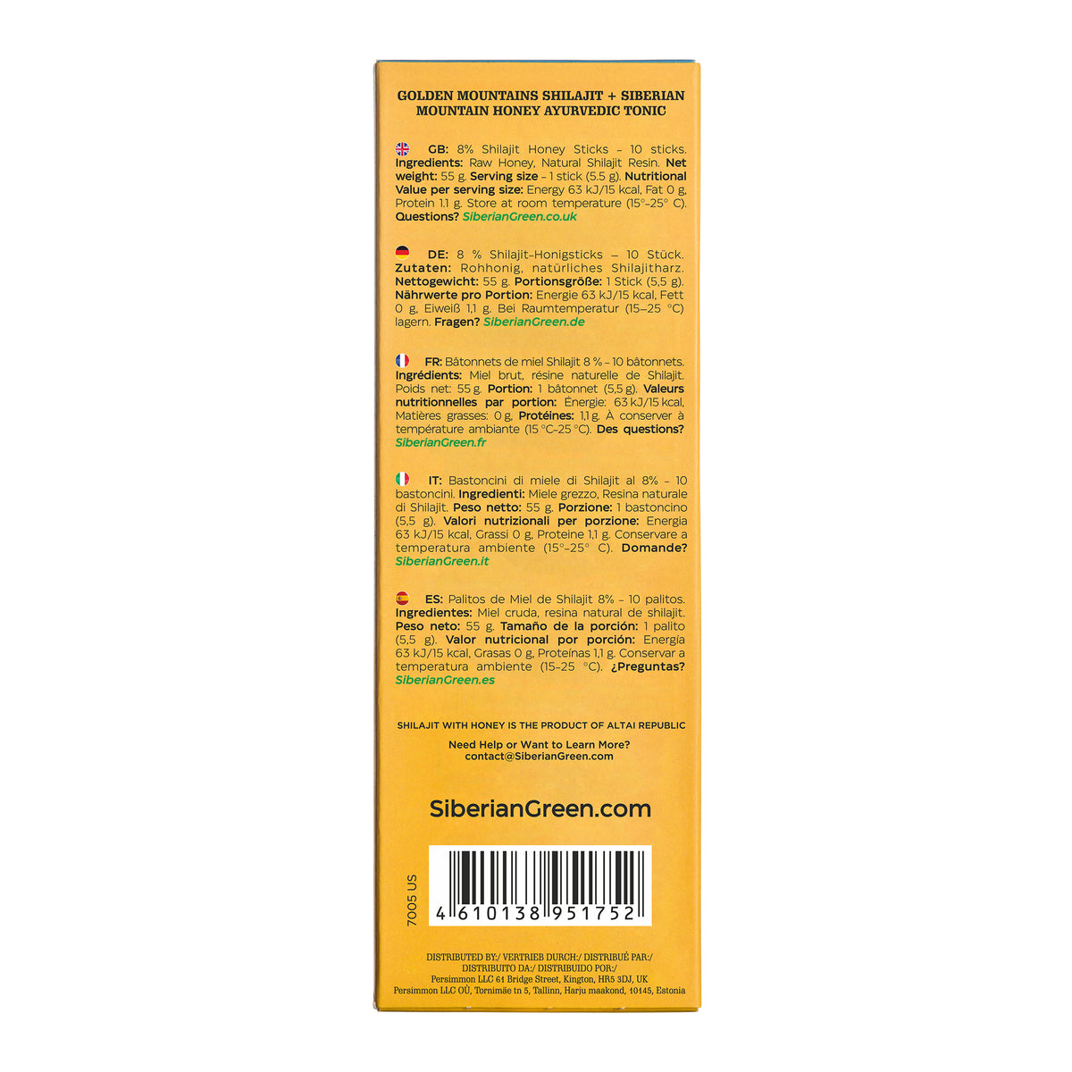 Honey Sticks with 8% Shilajit – Pure Energy and Nutrition On-the-Go