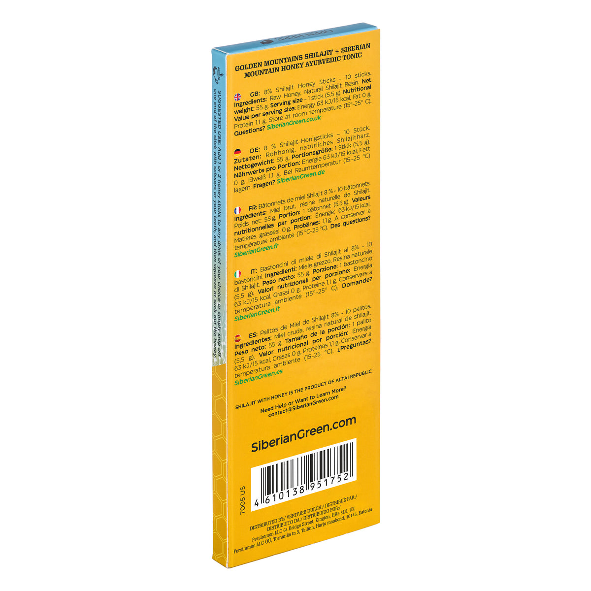 Honey Sticks with 8% Shilajit – Pure Energy and Nutrition On-the-Go