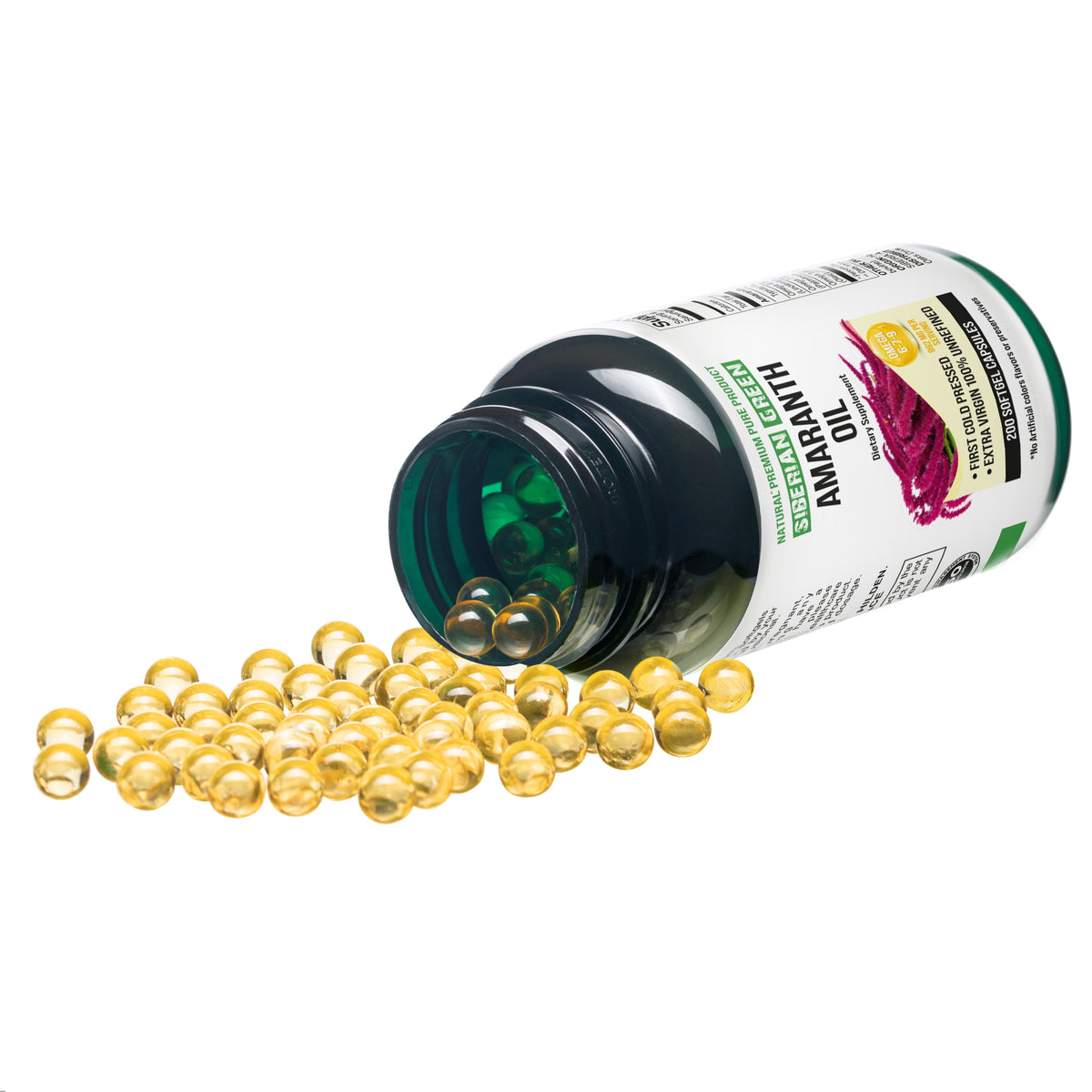 Siberian Green Amaranth Seed Oil Capsules 200 Softgels