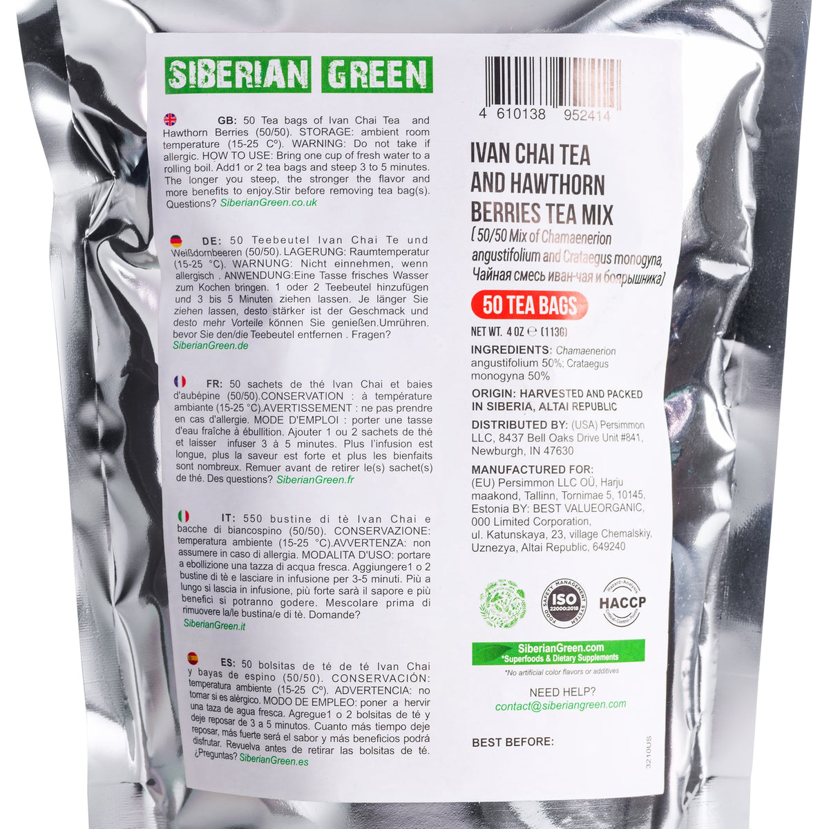 best Siberian Green Ivan Chai Tea with Hawthorn Berry 