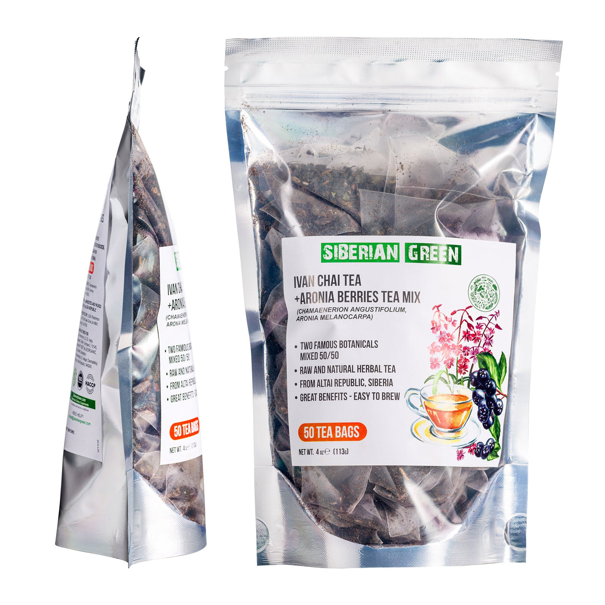 Siberian Green Ivan Chai & Aronia Berry Tea 