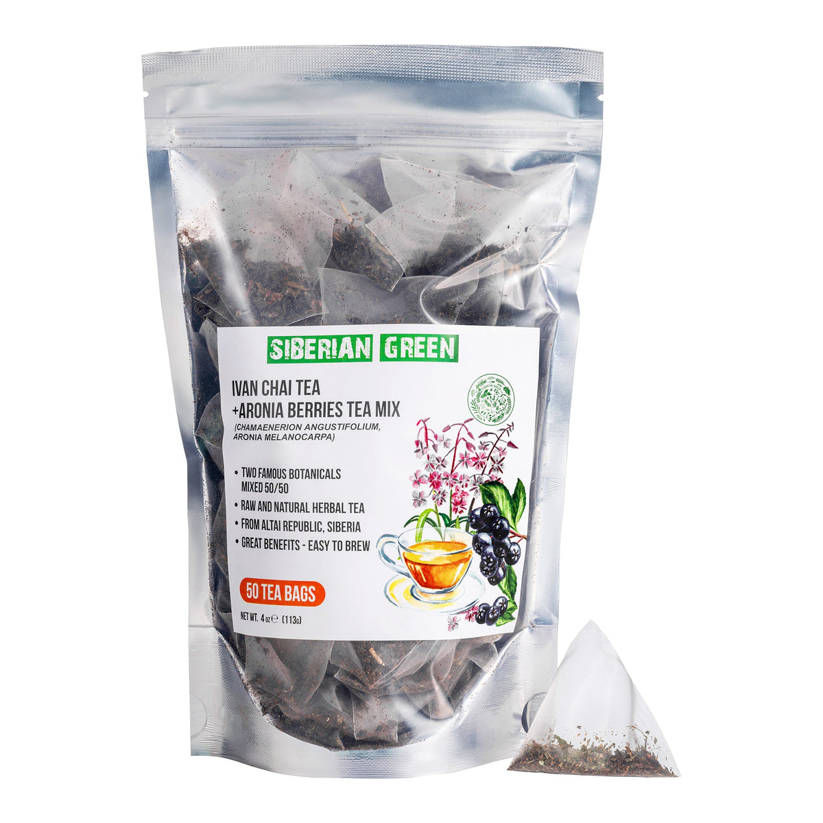 50 Siberian Green Ivan Chai & Aronia Berry Tea 