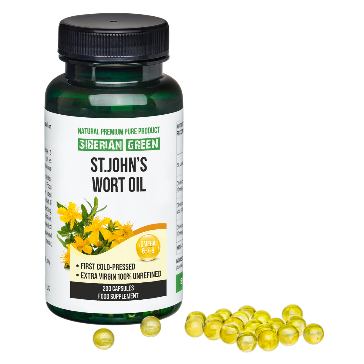 Oil from St. John’s Wort Wild-Harvested Siberian Cold-Pressed, Unrefined