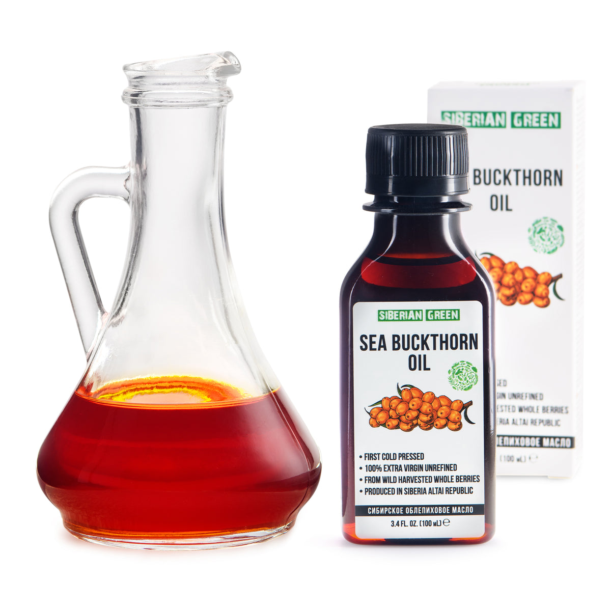 100% Pure Sea Buckthorn Oil - Extra Virgin Organic Oil, Cold Pressed