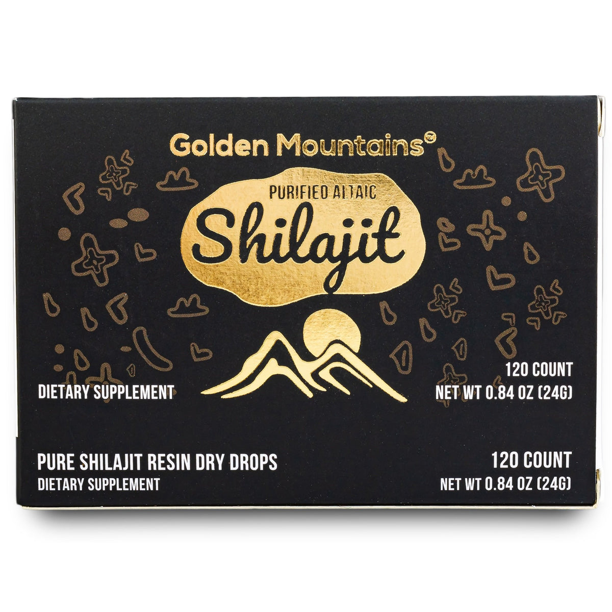 Shilajit 120 Dry Drops Altai &quot;Golden Mountains&quot; Siberian Green