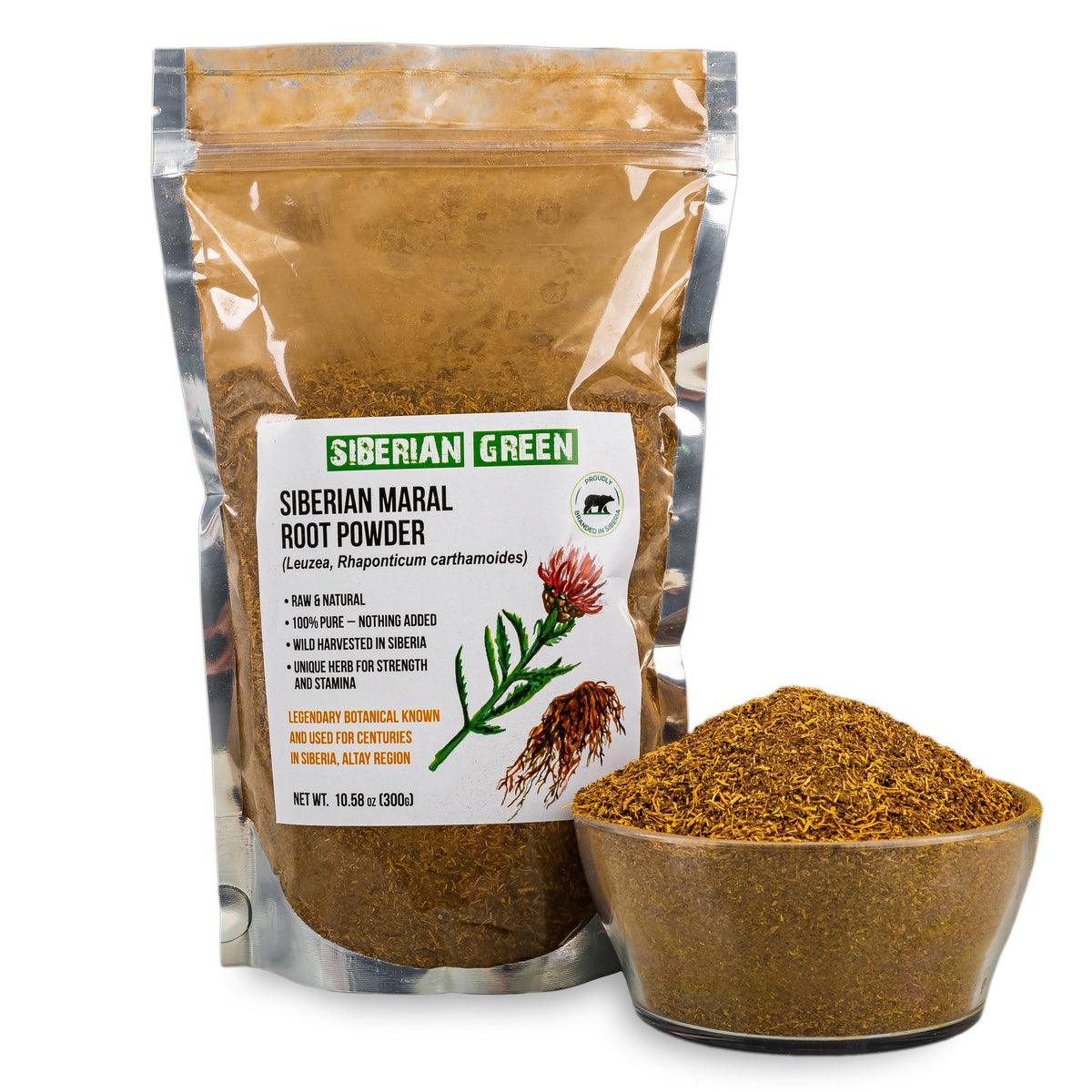 Leuzea Root Tea Loose Powder 300g (10.58oz) Wild Harvested